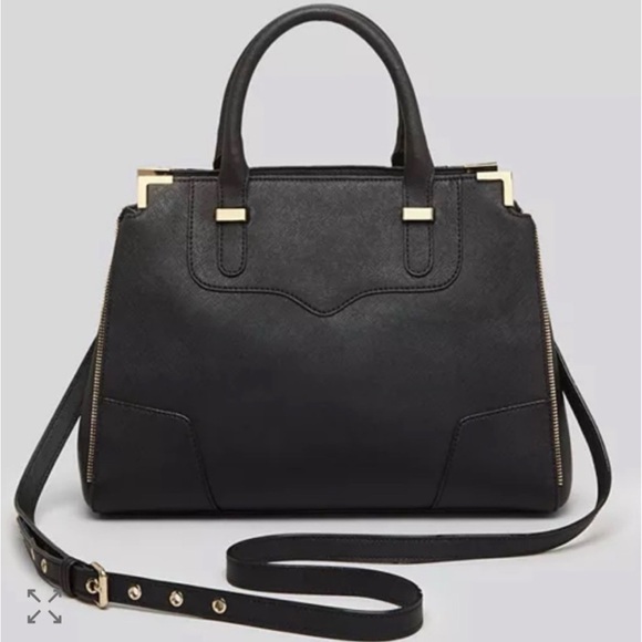 Rebecca Minkoff Handbags - Rebecca Minkoff Amorous Satchel – Black Leather Crossbody / Top Handle